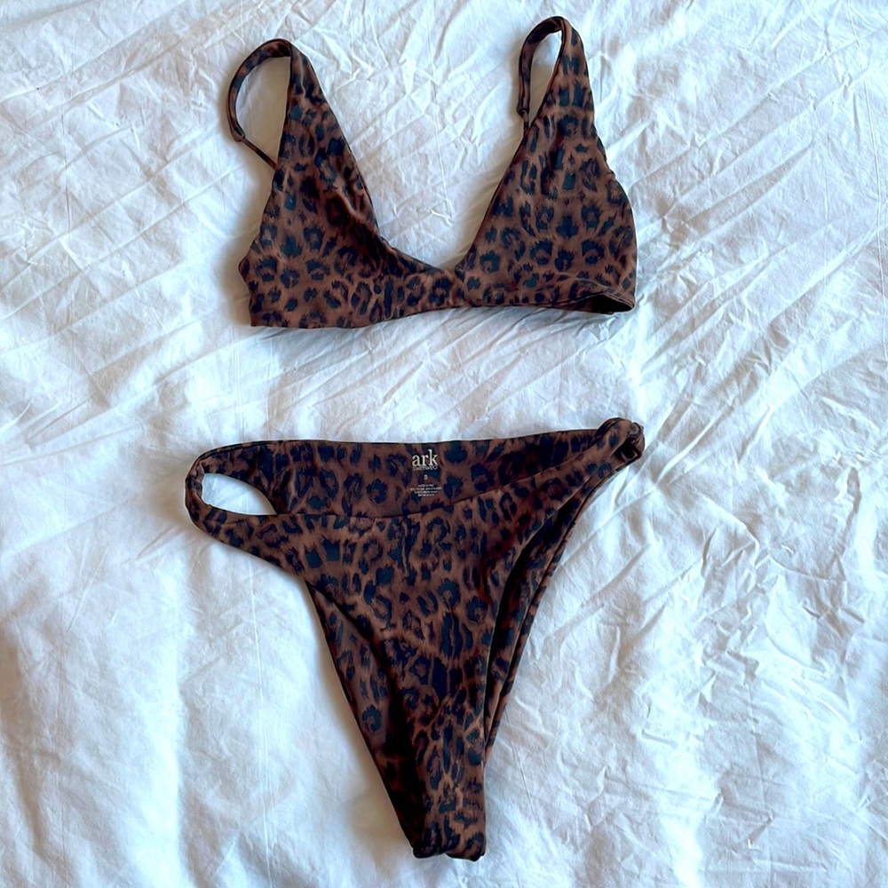 Ark Swimwear cheetah print bikini size S